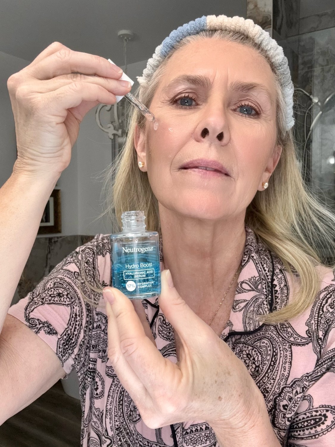 Skincare dropper demonstration
