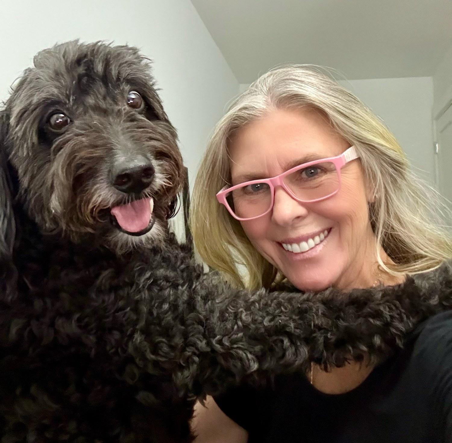 Marie and her Bernedoodle