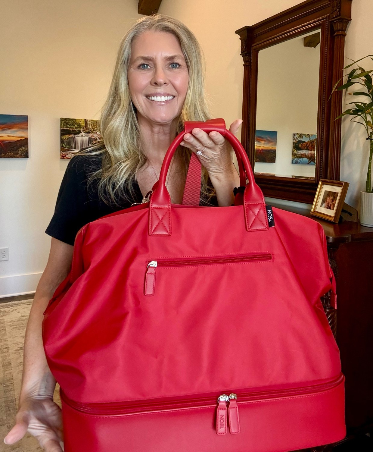 Marie with NOBL travel bag